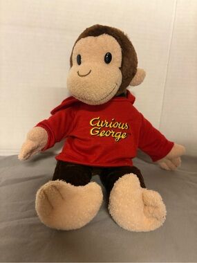 Curious George Plush Monkey in Red Hoodie - Soft Stuffed Animal